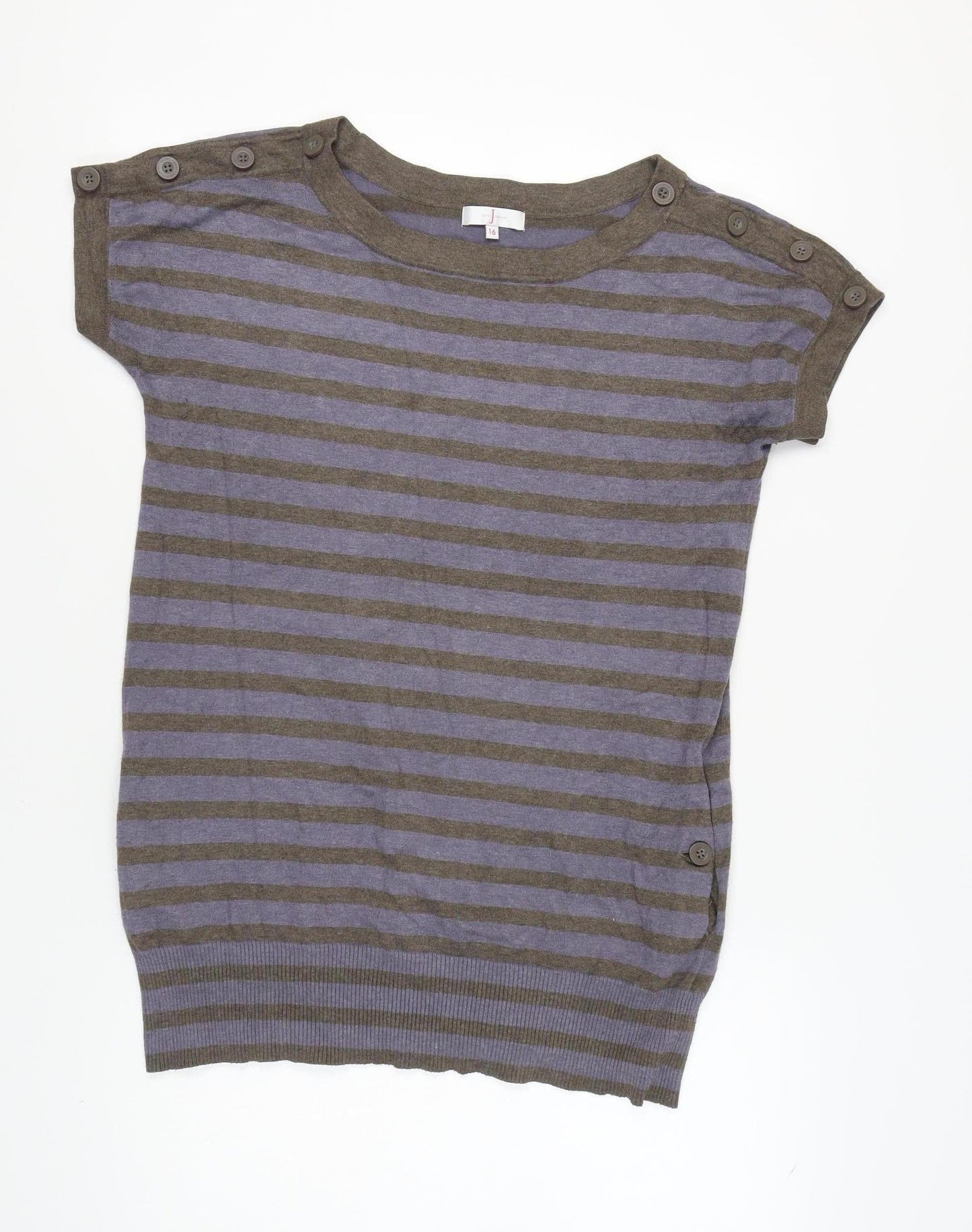 Jasper Conran Women's Multicoloured Striped Jumper Size 16