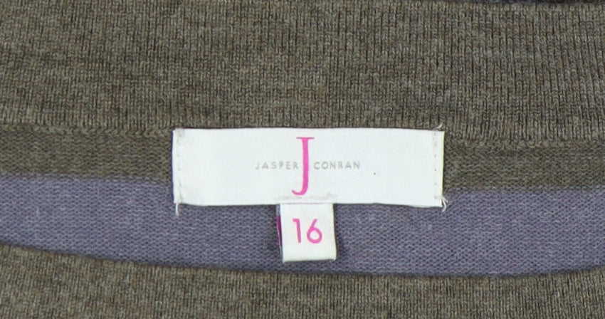 Jasper Conran Women's Multicoloured Striped Jumper Size 16