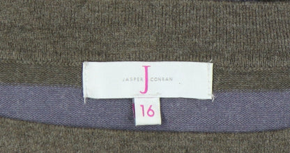 Jasper Conran Women's Multicoloured Striped Jumper Size 16