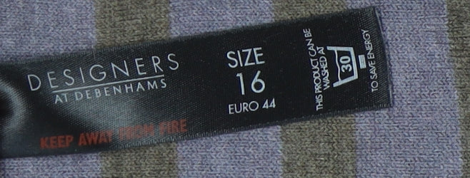 Jasper Conran Women's Multicoloured Striped Jumper Size 16