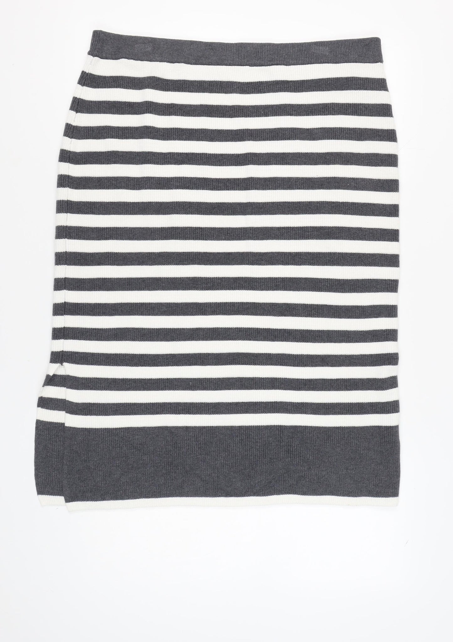 Marks and Spencer Women's Grey Striped Pencil Skirt XL