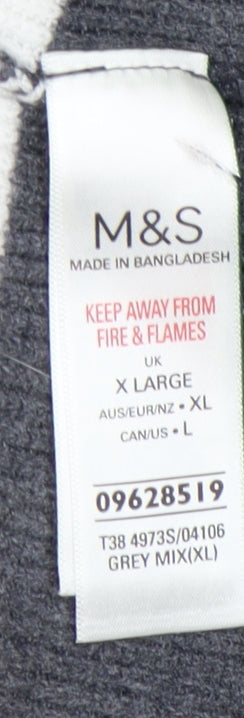 Marks and Spencer Women's Grey Striped Pencil Skirt XL