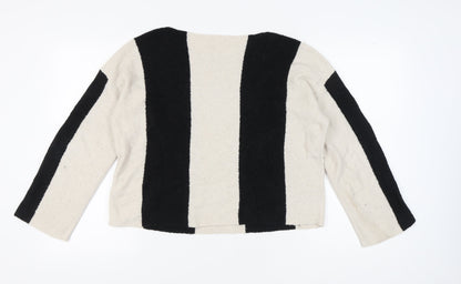 Hush Women's Black Striped Pullover Jumper M