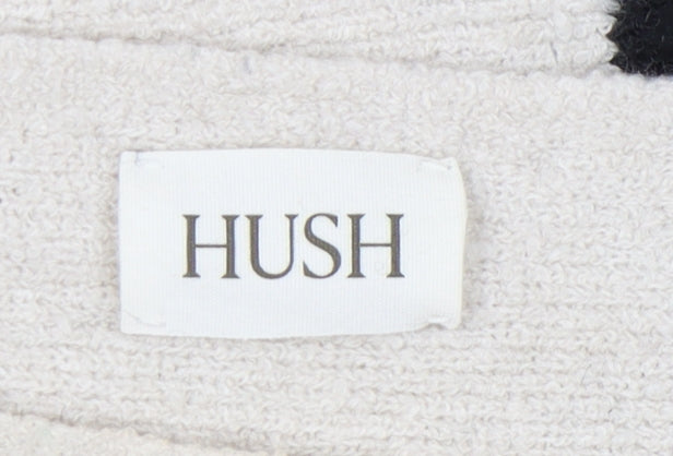 Hush Women's Black Striped Pullover Jumper M