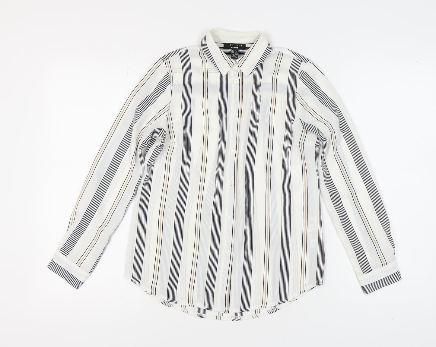 New Look Women's Petite Striped Button-Up Shirt