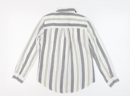 New Look Women's Petite Striped Button-Up Shirt