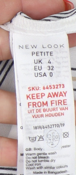 New Look Women's Petite Striped Button-Up Shirt