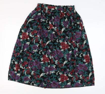 C&A Women's Floral A-Line Midi Skirt, Size 12