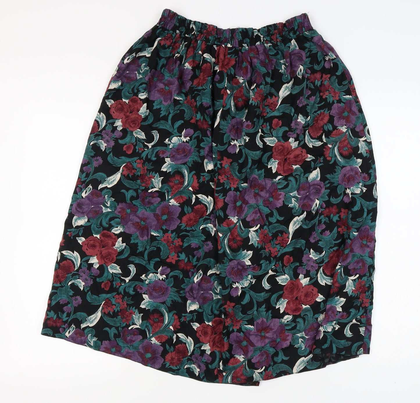 C&A Women's Floral A-Line Midi Skirt, Size 12