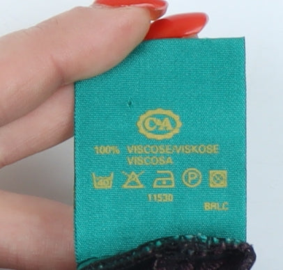 C&A Women's Floral A-Line Midi Skirt, Size 12