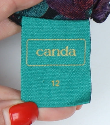 C&A Women's Floral A-Line Midi Skirt, Size 12