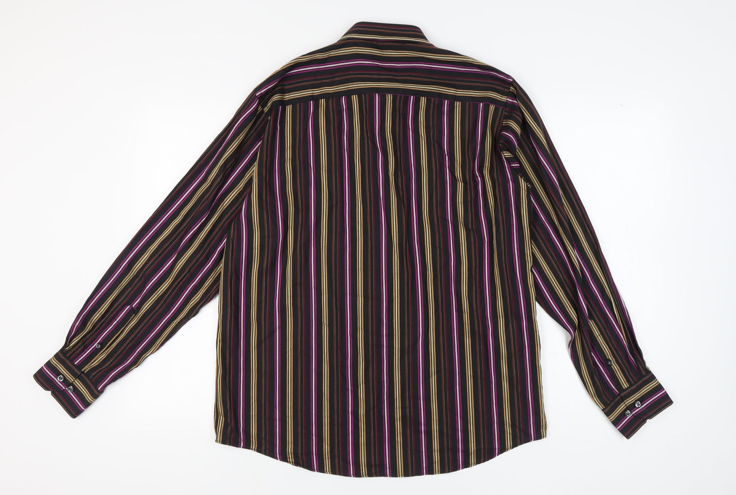 Lakeland Men's Large Multicoloured Striped Cotton Shirt