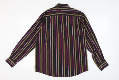 Lakeland Men's Large Multicoloured Striped Cotton Shirt