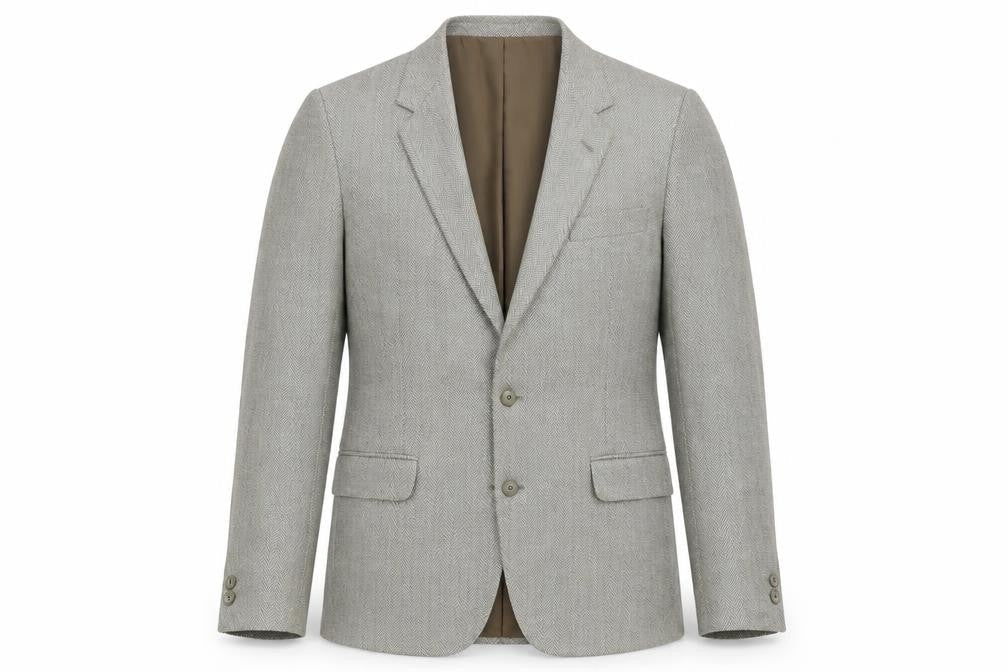Mens UK Size 44 Brook Taverner Regular Grey Suit Jacket