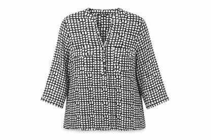 Womens UK Size 16 Debenhams Black Tunic Blouse