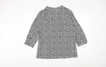 Womens UK Size 16 Debenhams Black Tunic Blouse