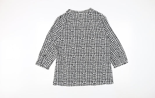 Womens UK Size 16 Debenhams Black Tunic Blouse