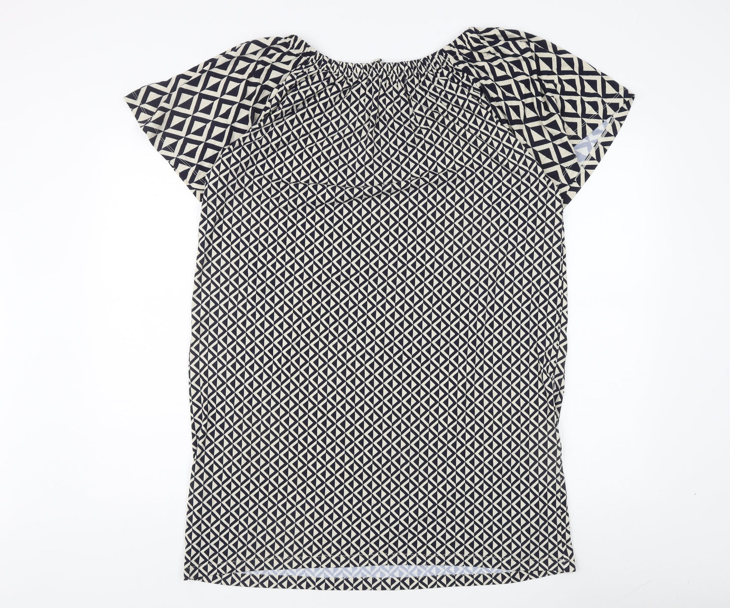 Next Women's Petite Geometric Dress Black Beige Size 18