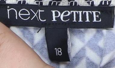 Next Women's Petite Geometric Dress Black Beige Size 18