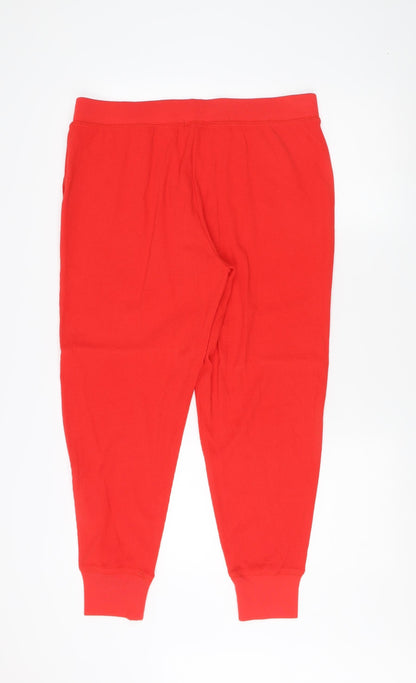 J.Crew Women's Red Joggers, Size M - Casual Knit Trousers