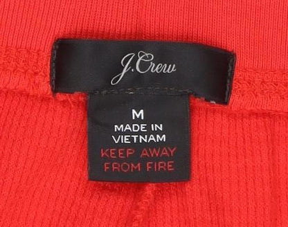 J.Crew Women's Red Joggers, Size M - Casual Knit Trousers