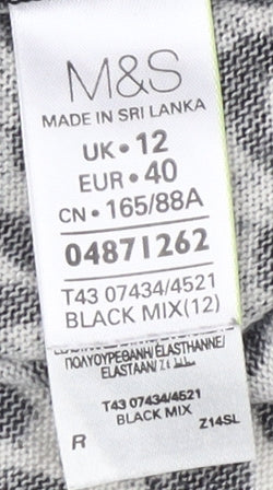 Womens UK Size 12 Marks and Spencer Multicoloured Basic Blouse