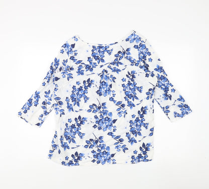 Queenspark Women's Multicoloured Floral Top Size 10