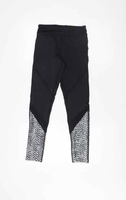 Dare 2b Women's Black Slim Fit Geometric Leggings Size 8