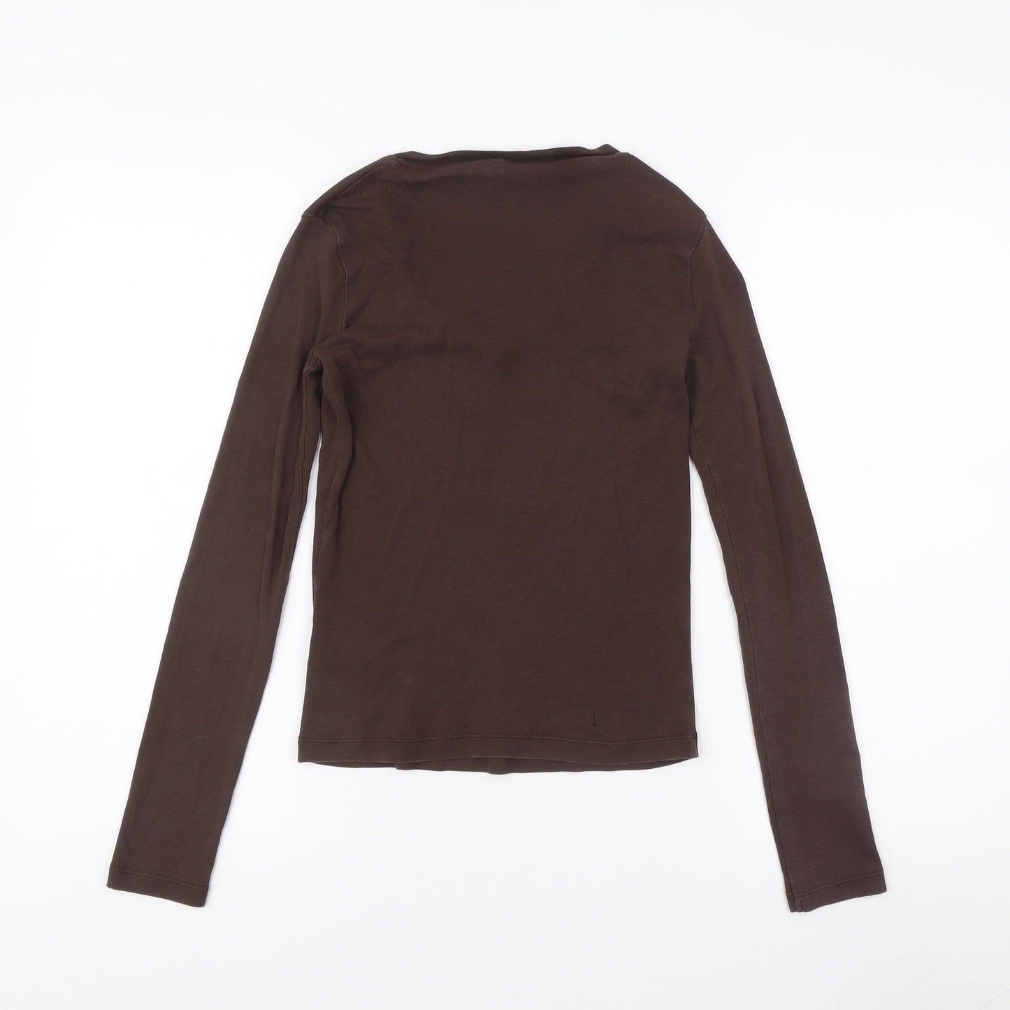 Henri Lloyd Women's Brown Cotton V-Neck T-Shirt Size 2