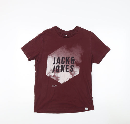 Jack & Jones Red Medium Men's Graphic T-Shirt