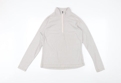 Trespass Women's Beige Zip Fleece High Neck Size 10