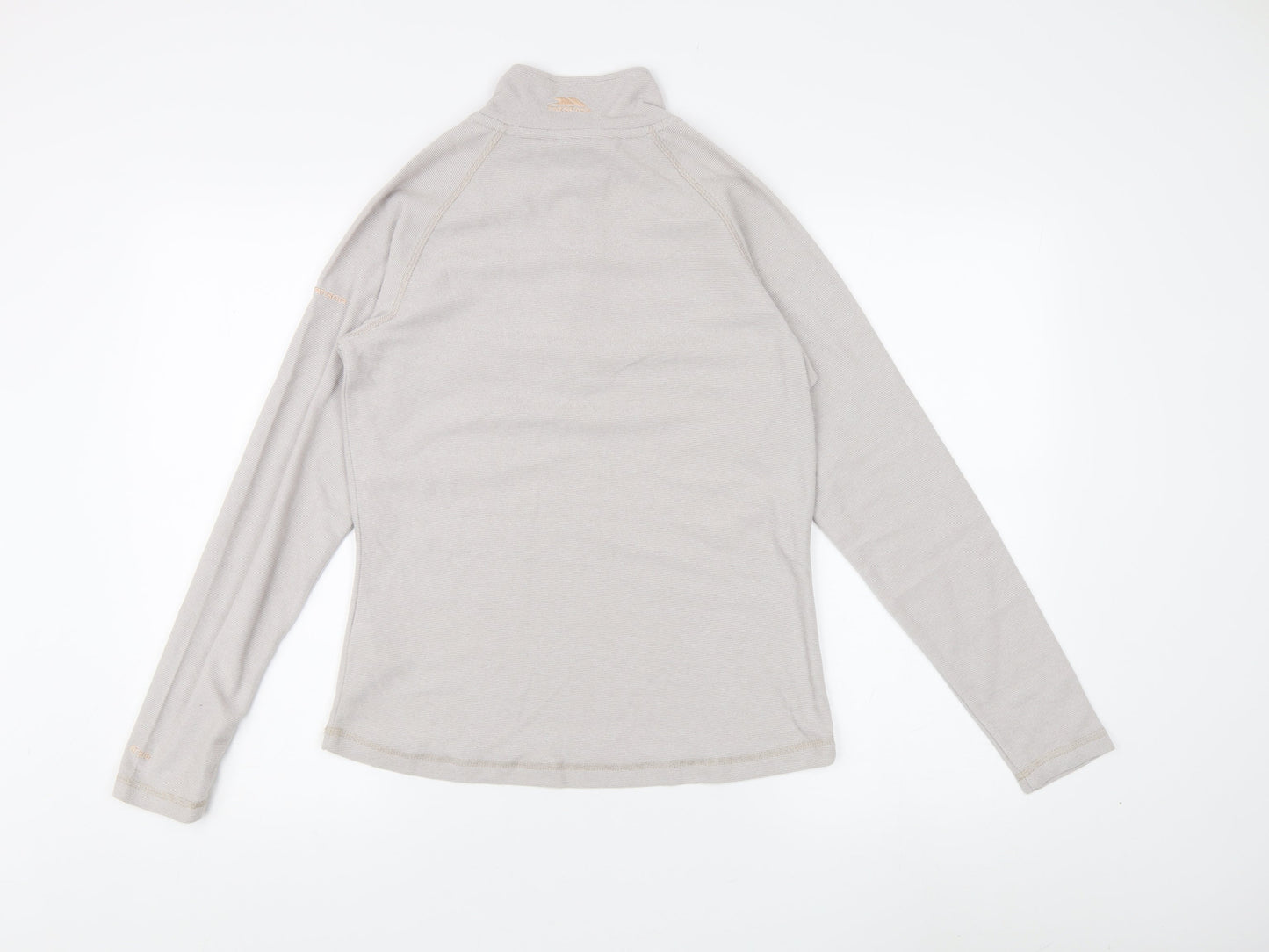 Trespass Women's Beige Zip Fleece High Neck Size 10
