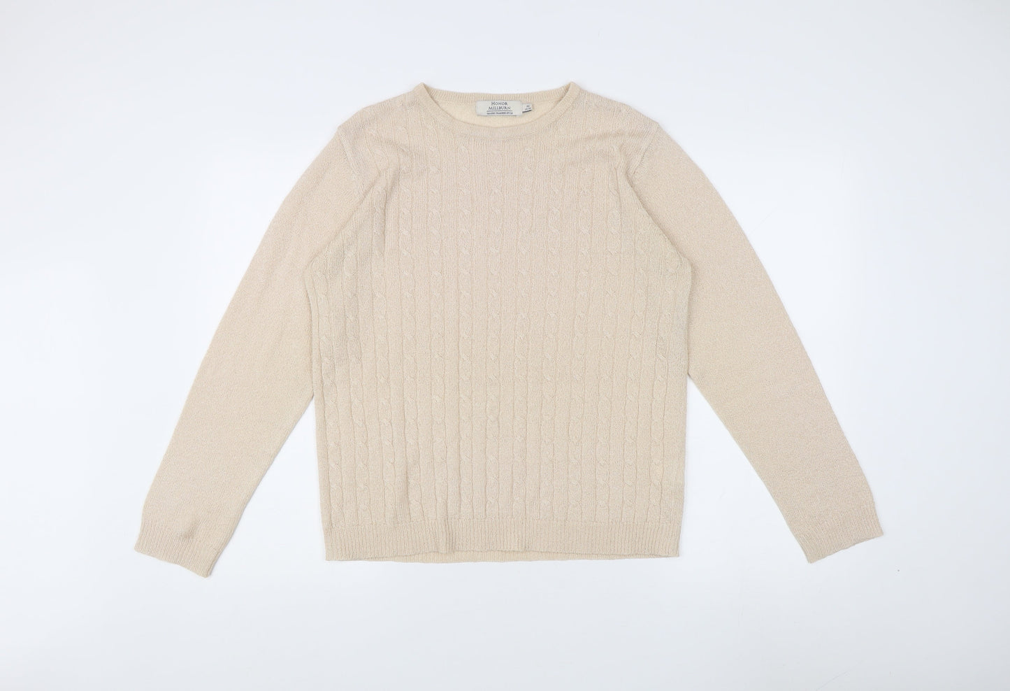 Honor Millburn Women's Beige Cable-Knit Jumper M