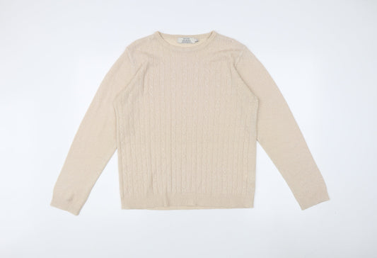 Honor Millburn Women's Beige Cable-Knit Jumper M