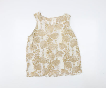Marks and Spencer Women's Beige Floral Tank Top Size 18