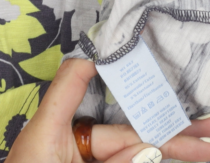 Boden Women's Multicoloured Floral Jersey Top Size 12