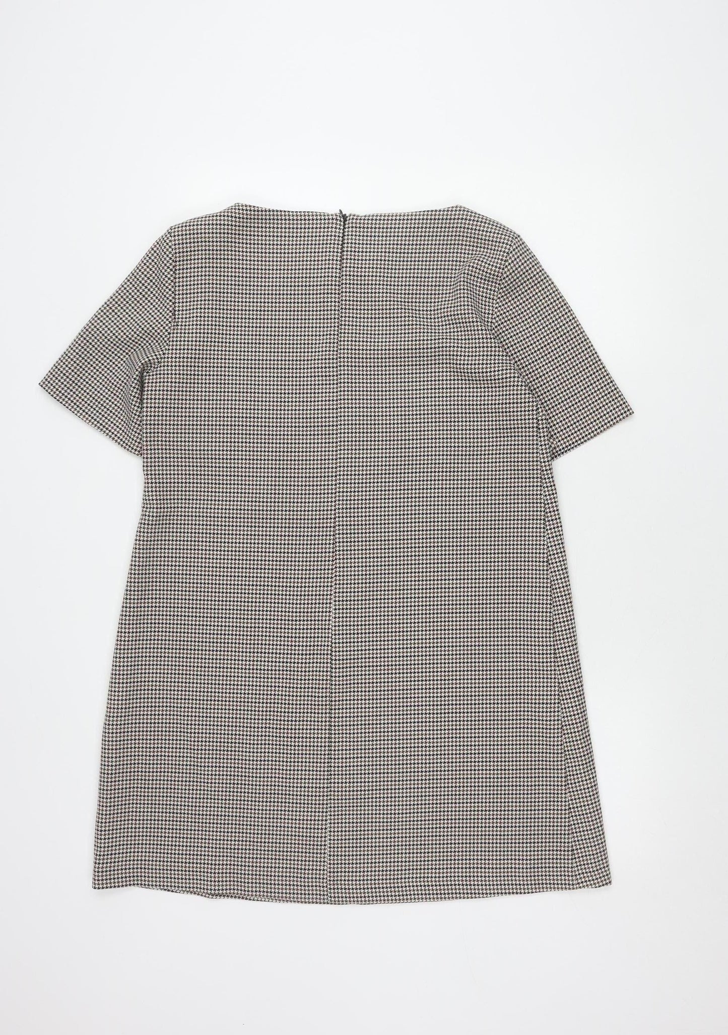 Zara Woman Women's Brown Houndstooth Dress Size 12