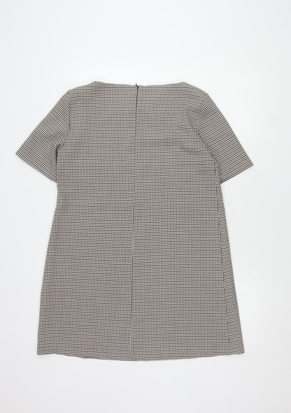 Zara Woman Women's Brown Houndstooth Dress Size 12
