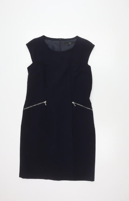 Next Women's Black Sheath Dress Size 14 - Workwear Essential