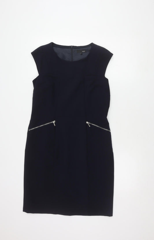 Next Women's Black Sheath Dress Size 14 - Workwear Essential