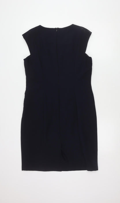 Next Women's Black Sheath Dress Size 14 - Workwear Essential