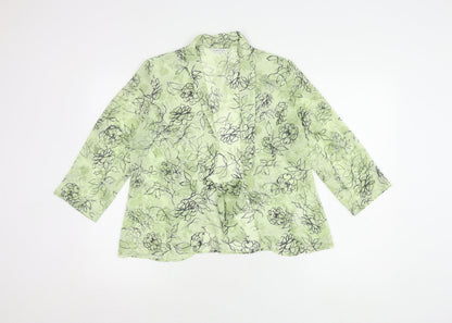 Womens UK Size 10 Eastex Green Tunic Blouse