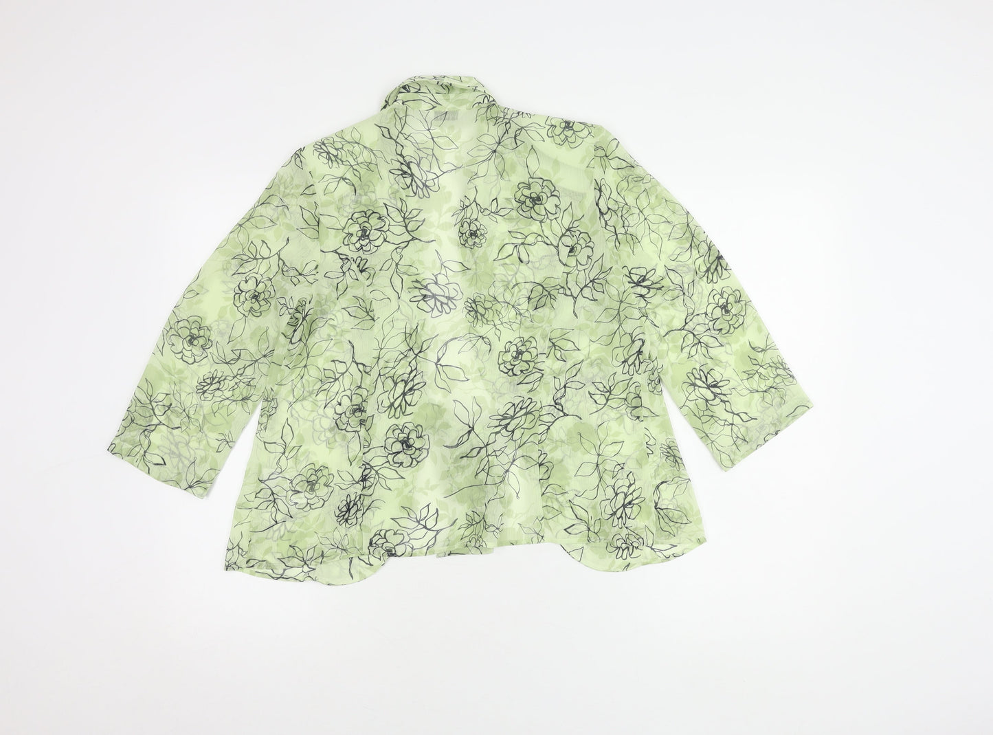 Womens UK Size 10 Eastex Green Tunic Blouse