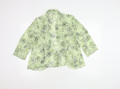 Womens UK Size 10 Eastex Green Tunic Blouse