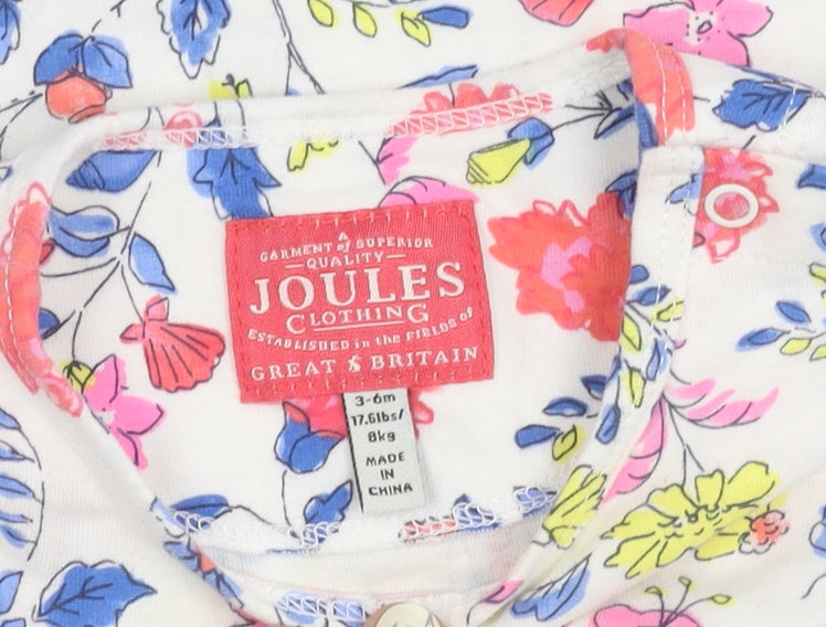 Joules Baby Multicoloured Floral T-Shirt, 3-6 Months