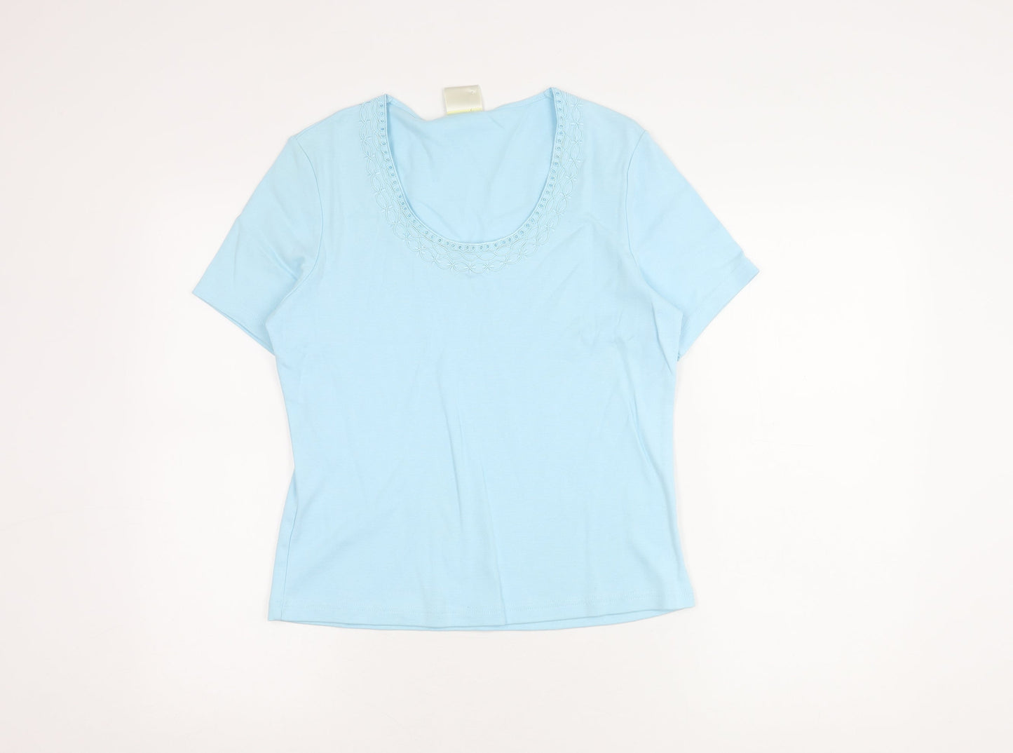Womens UK Size 10 Eastex Blue Basic T-Shirt