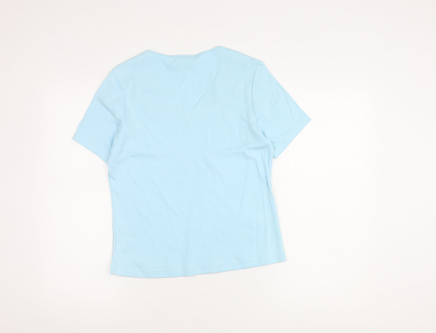 Womens UK Size 10 Eastex Blue Basic T-Shirt