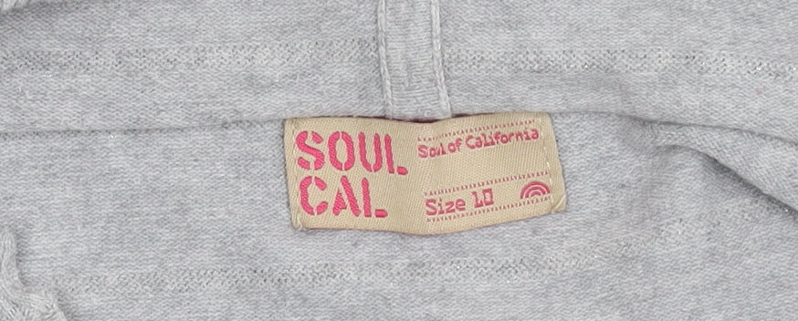 Soul Cal Women’s Grey Pullover Hoodie, Size 12