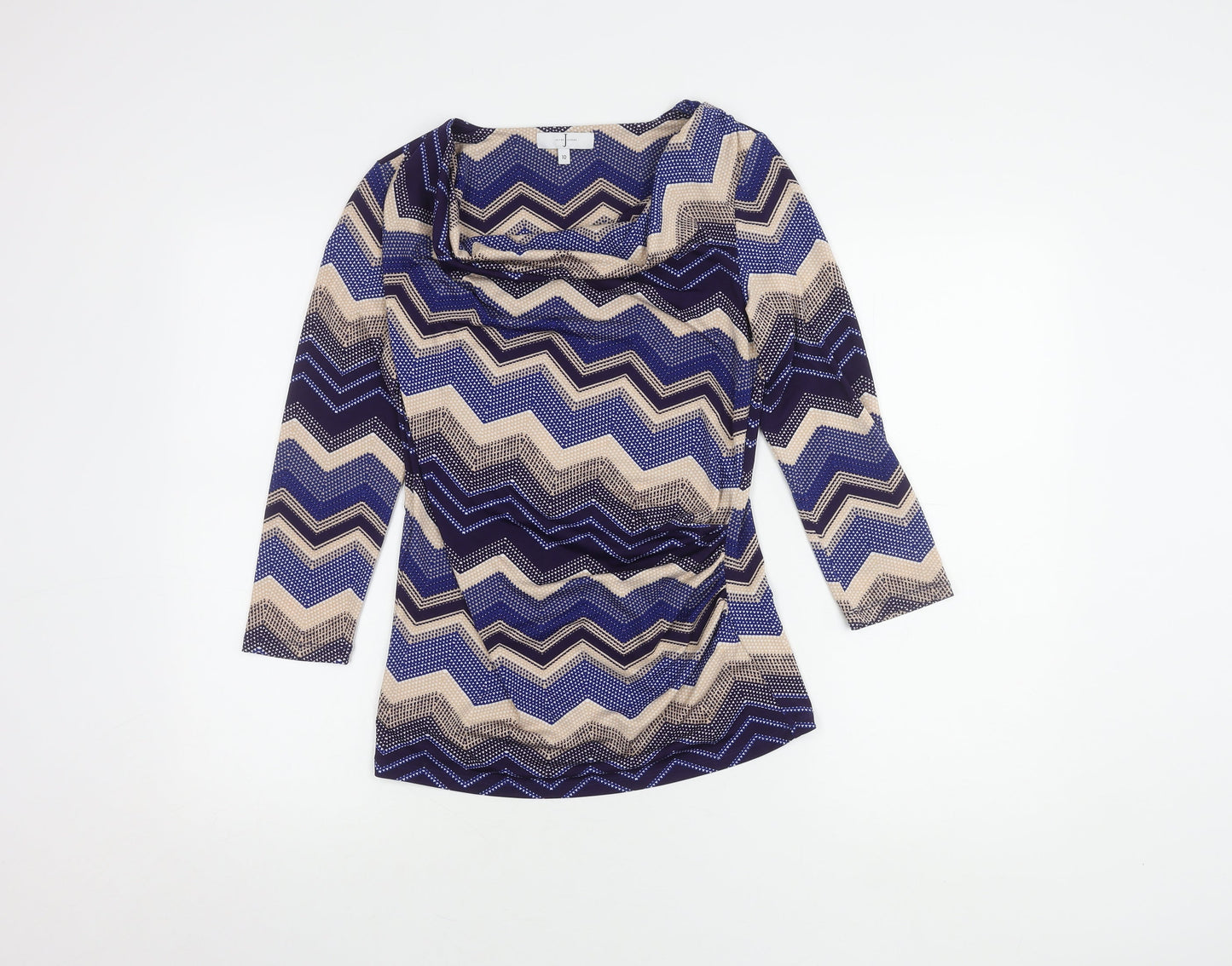 Jasper Conran Women's Cowl Neck Geometric Top Size 10