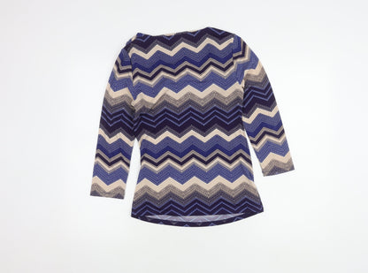 Jasper Conran Women's Cowl Neck Geometric Top Size 10